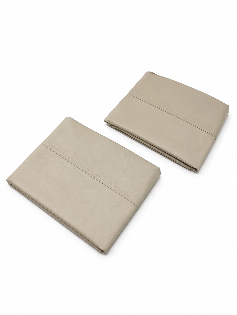 Charisma WrinkleShield Standard Pillowcases 20x32 Beige Cotton Set 2